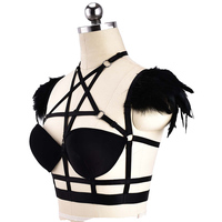 Combinaison de danse de salon pour femme, taille unique, plumes, respirante, sexy, costumes de jeu de rôle pour adultes