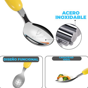 Juego de cubiertos para niños Ele-Gate de acero inoxidable con estuche para niños - Product Image 4