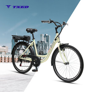 Txed 28 נשים נשים 'עיר רטרו נסיעות אופניים חשמליים בלם v בלם סיטי אופניים פנאי אופניים - Product Image 1