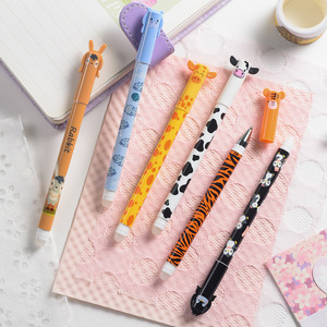 Set per Ritorno a Scuola per Studenti Penna Cancellabile con Simpatici Animali Cartoon Refill Blu-Nero 0,7 mm Cancelleria per Ufficio e Studenti - Product Image 1