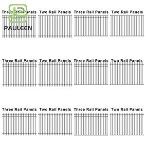 Panneaux de clôture de protection pour allée de jardin, en acier noir, clôture d'intimité, sécurité, <span class=keywords><strong>portail</strong></span> et clôture pour allée - Product Image 2