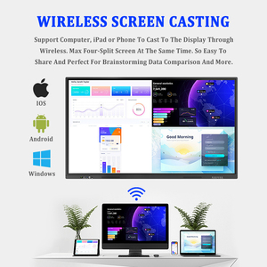 65 75 85 98 Inch Tất Cả Trong Một Giáo Dục Thông Minh Bảng Trắng Hệ Thống Kép Đa Cảm Ứng Giảng Dạy Kỹ Thuật Số Bảng Trắng Trẻ Em Bảng - Product Image 4