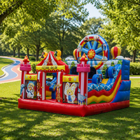Château gonflable coloré Beleqi en PVC avec toboggan et grande roue, capacité supérieure à 500 kg, pour intérieur et extérieur