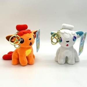 Vente en gros d'usine, porte-clés en peluche Pokémon de haute qualité, 4 pouces, poupée en peluche Pikachu, jouet en peluche, pendentif - Product Image 2