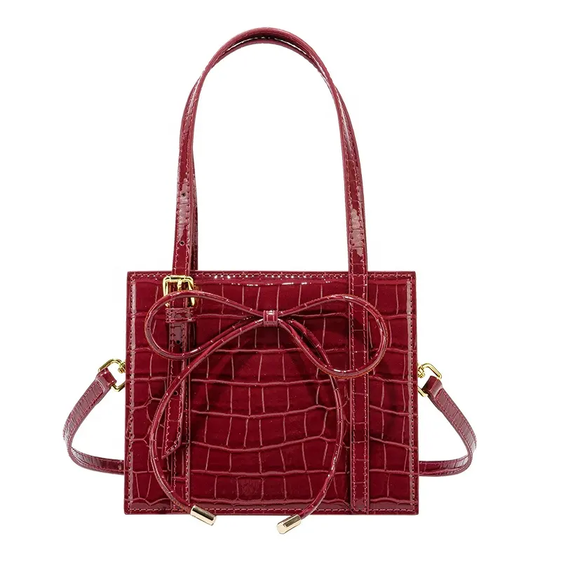 공장 콘센트 낮은 moq 2024 새로운 패션 여성 핸드백 대용량 럭셔리 빨간 신부 가방 숙녀