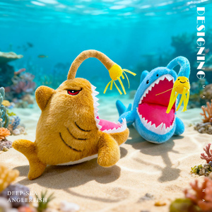 Thực tế Angler cá thú nhồi bông búp bê mô phỏng anglerfish đồ chơi sang trọng biển sâu động vật đại dương sang trọng trẻ em món quà sinh nhật - Product Image 5