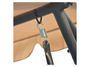 モダンな屋外パティオ3人乗りガーデンスイングベッドスイング調整可能ルーフ2カップホルダーポーチプールサイド裏庭用 - Product Image 5