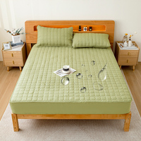 Couvre-matelas imperméable matelassé personnalisé Poche profonde Drap-housse Respirant Doux Alternative Remplissage Protège-matelas