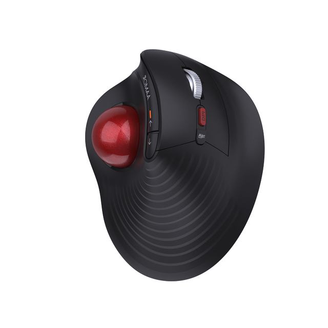 2.4G Wireless & BT Dual Mode Device Vertical Mouse, Ergonomic Charging Trackball Mouse for Laptop Computer Tablet Stock