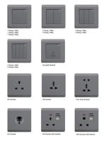 Prise murale industrielle personnalisable 1 poste 13A/16A/15A avec ports USB, certifiée CE ROHS FCC, pour usage domestique, en plastique, IP21
