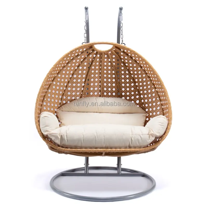 Patio Swing Chair Hanging Egg Chair Outdoor Indoo Room Hammock Rattan Swings Chair with Stand