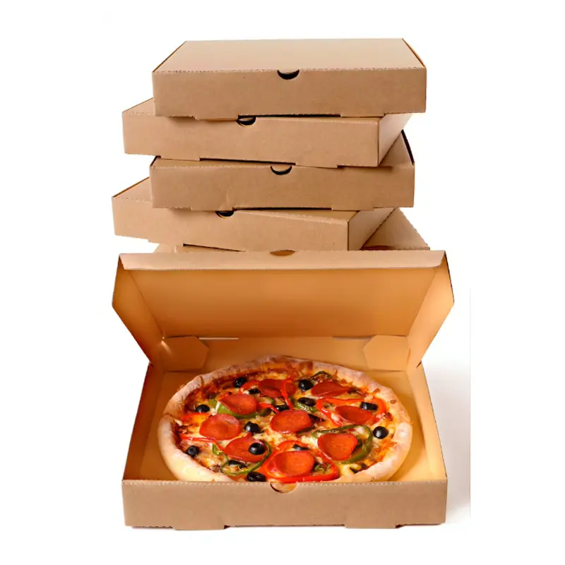 Wholesale Manufacturer Food Grade Pizza Box Flute Corrugated Custom Printed Pizza Box Package
