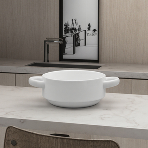 Prix d'usine pas cher hôtel soupe petite marmite en <span class=keywords><strong>porcelaine</strong></span> salade de fruits blancs <span class=keywords><strong>bol</strong></span> en céramique avec poignées - Product Image 4
