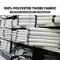 Tissu SPUN 100% polyester microfibre teint, respirant, écologique, léger, résistant à l'abrasion, infroissable, 110 GSM, uni