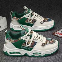 Chaussures de course montantes à plateforme pour hommes, à lacets, avec empeigne sportive en PVC, doublure en maille, imperméables, baskets pour jeunes avec amorti et semelle extérieure en caoutchouc