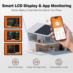 Batería LiFePO4 de 12.8V 100Ah con BMS de 100A Integrado, Pantalla Táctil, Bluetooth, Stock en EE. UU., Batería LiFePO4 de 12.8V 200Ah - Product Image 6