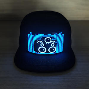Gorra de Béisbol Negra con Luces LED Activadas por Voz, Recargable de 3V, Nueva Generación, para Fiesta de Navidad SW, Molde Privado - Product Image 2