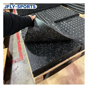 Tapis de sol de gym en caoutchouc emboîtable haute résistance, résistant à l'usure, antidérapant, en EPDM moucheté, avec coussin amortisseur pour centre de fitness commercial - Product Image 1