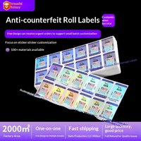 Autocollant adhésif holographique personnalisé anti-contrefaçon avec code bidimensionnel, logo laser et marque pour tabac et alcool