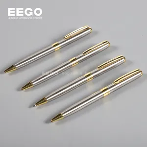 Metal tükenmez tükenmez kalem ile hediye kutusu iş metal kalem