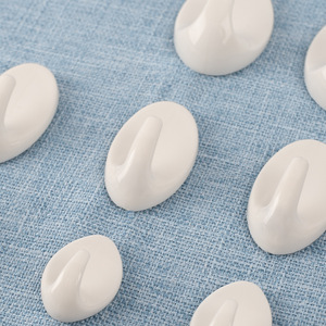 Trắng Đơn Giản Nhựa Tường Treo Dính Móc Lớn Vừa Kích Thước Nhỏ Cho Phòng Ngủ Nhà Bếp Phòng Tắm - Product Image 1