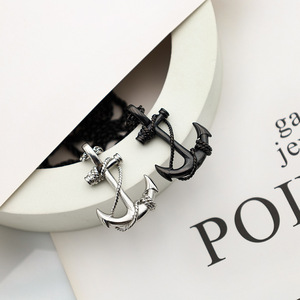 Stainless Steel Anchor Pendant Necklace Men's Punk Hip Hop Style Jewelry Geometric Themed Charm Fashion Accessory - Product Image 3