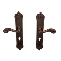 Poignée de porte intérieure moderne en alliage de zinc, laiton antique, levier droit, rosette, boutons ambidextres, installation facile, appartement
