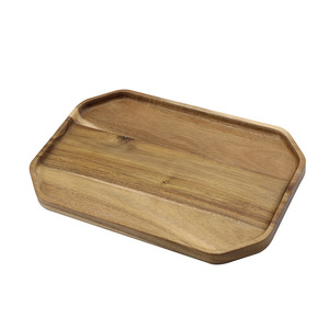 ถาดเสิร์ฟไม้กระถิน 30x20x2 ซม. รูปทรงสี่เหลี่ยมผืนผ้า ลายไม้ สำหรับใช้ในครัวเรือน - Product Image 1
