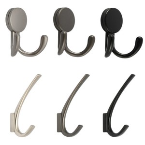 Modern Minimalist <b>Wall</b> <b>Hooks</b> Stainless Steel Double <b>Hook</b> Wardrobe Coat Hat Rack Mounting Type 20 30kg Load Capacity - Product Image 5
