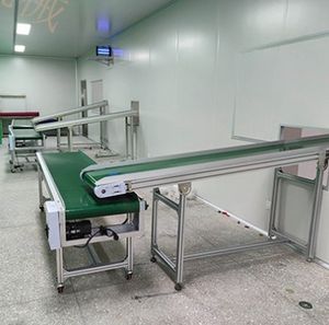 Düz Mini Pvc bant konveyör ekipmanları top Transfer konveyör otomatik montaj konveyörler - Product Image 4