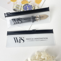 Nouvelle conception PVC plastique bracelet de montre stockage curseur sacs pochette Transparent fermeture éclair accessoires sacs pour montres