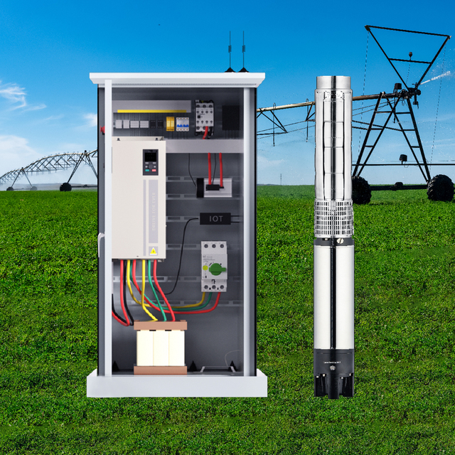 VEICHI SI23 90kW AC DC Automatic Switching IOT Control PV Powered Water Pump Solar Irrigation System for Large-scale Farmland