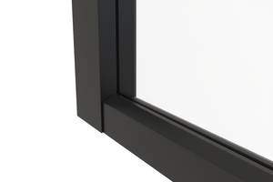 Conçu sur mesure simple porte de douche en verre carré moderne <span class=keywords><strong>noir</strong></span> <span class=keywords><strong>baignoire</strong></span> écran <span class=keywords><strong>coulissant</strong></span> ouvert style 6mm épaisseur aluminium hôtel utilisation - Product Image 4
