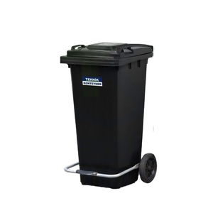 Conteneur de déchets en plastique noir de luxe Offre Spéciale de 120L avec la pédale meilleur produit pour la structure debout d'induction d'utilisation extérieure - Product Image 1