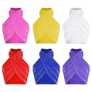Femmes <span class=keywords><strong>Salsa</strong></span> Cha-Cha Costume de Danse Latine Superposition Crop Top Styles de Danse <span class=keywords><strong>Salsa</strong></span> Vente en Gros Compétitif Tops de Danse de Salon Fournisseurs - Product Image 1