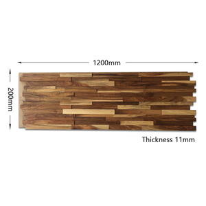 Kasaro di alta qualità 3D solido Teak pannello di <span class=keywords><strong>legno</strong></span> geometrico moderno rivestimento della parete <span class=keywords><strong>per</strong></span> alberghi recinzione decorativa striscia di parete - Product Image 5