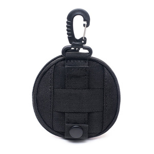 Bolsa de Cintura Tática Pequena Redonda Impermeável para Exterior, Estilo Vintage, para Homens, com Zíper, Portátil, para Fones de Ouvido, Moedas e Chaves - Product Image 2