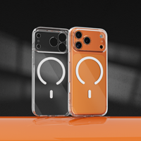 Étui magnétique transparent JOYPORODO C029 en PC pour iPhone 15 16 17 Pro Max, antichoc et ultra-clair