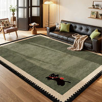 Tapis de salon coloré antidérapant, tapis de chevet, tapis en velours cristal pour la maison
