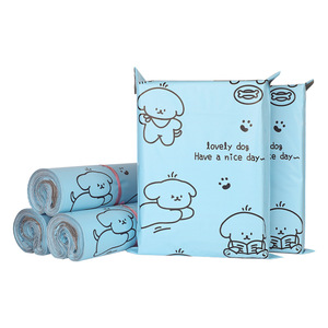 Sac de Courrier Imprimé Motif Chien Bleu Étanche Auto-Adhésif pour Emballage et Expédition - Product Image 1