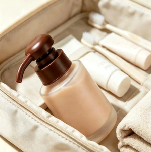 Factory Wholesale 33/410 4ml Plastic Lotion Pump Brown Twist Lock <b>Dispenser</b> for <b>Shampoo</b> Cosmetic Bottles - Product Image 3