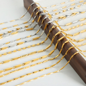 Elegante minimalista impermeable melón semilla <span class=keywords><strong>cadena</strong></span> mezcla Color gargantilla collar no deslustre Acero inoxidable chapado en <span class=keywords><strong>oro</strong></span> collar joyería - Product Image 2