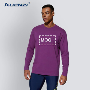 Camiseta Kuenzi con Logotipo Personalizado, 100% Algodón, Talla Grande <span class=keywords><strong>3X</strong></span>, 240 g/m², Cuello Redondo, Manga Larga, para Hombre - Product Image 1