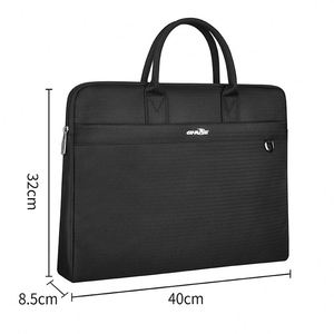 Custom Waterproof <b>Document</b> Organizer Conference Bags with Zipper PU Leather Laptop Bag 15.6 Inch Briefcase Storage Meeting <b>File</b> - Product Image 2