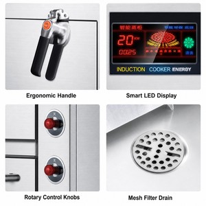 Commercial Three Deck Induction Seafood Steamer Cabinet 20kW 25kW 30kW for Restaurants Hotels Catering and Dealers - Product Image 4