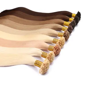 China Factory 100% Remy Virgin Hair 1g U-Tip Extensiones de queratina 18 pulgadas Pre-Bonded U Tip Cabello humano Venta directa de fábrica