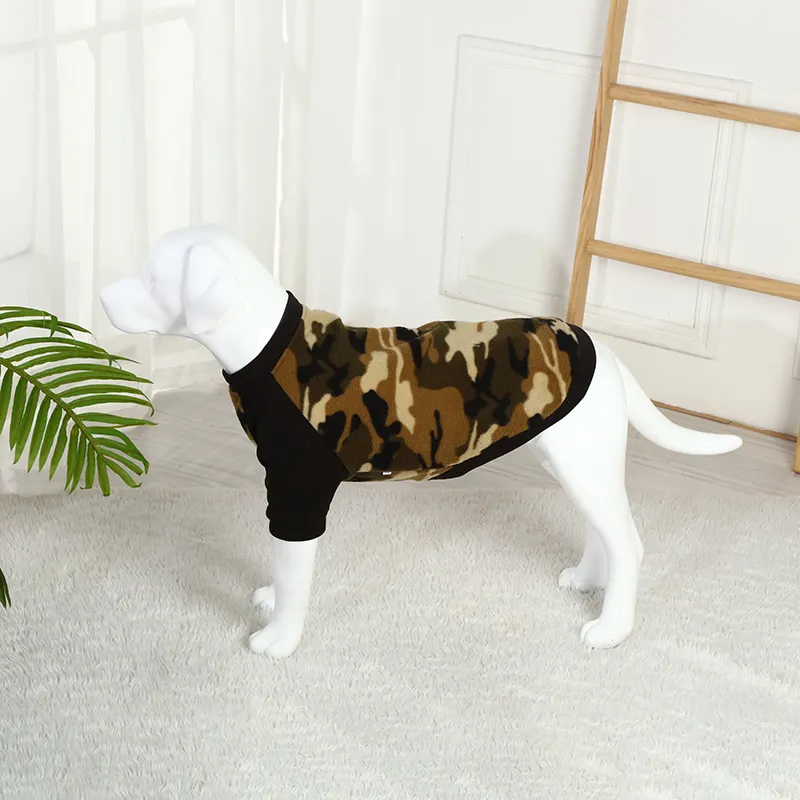 1 шт. камуфляжная флисовая одежда для больших собак