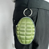 Dompet Kunci Mobil Model Granat Mini, Kantong Kunci, Tempat Koin & Kartu dengan Resleting