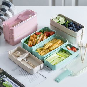 Boîte à lunch portable K770 en matériaux sains, 900 ml, boîte bento à 3 étages, vaisselle pour micro-ondes, récipient de rangement, boîte alimentaire - Product Image 3