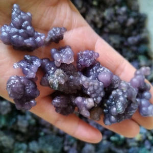 Cluster Grezzo di Prehnite Naturale e <span class=keywords><strong>Agata</strong></span> Viola Uva, Esemplare <span class=keywords><strong>Minerale</strong></span> Grezzo per Decorazione Casa - Product Image 1